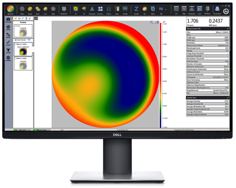 4Sight Focus Customizable Interferometer Analysis Software